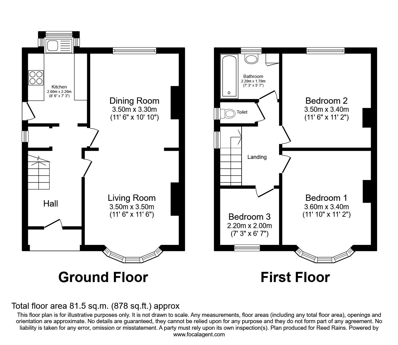 Floorplan of 3 bedroom Semi Detached House to rent, Howe Hill Road, York, YO26