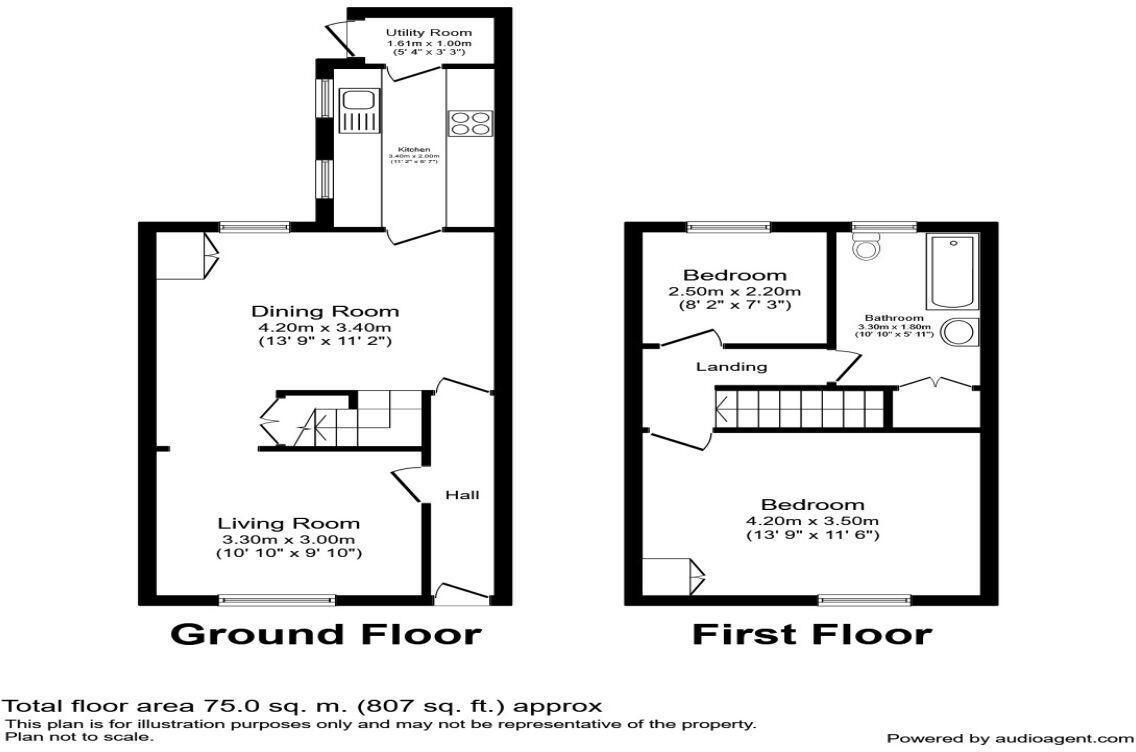 Floorplan of 2 bedroom Mid Terrace House to rent, Barlow Street, York, YO26