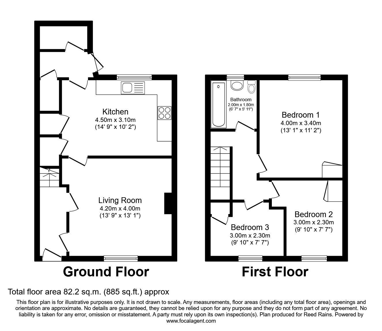 Floorplan of 3 bedroom Mid Terrace House to rent, Lindsey Avenue, York, North Yorkshire, YO26