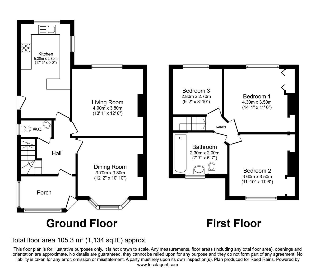 Floorplan of 3 bedroom Semi Detached House for sale, Granger Avenue, York, North Yorkshire, YO26