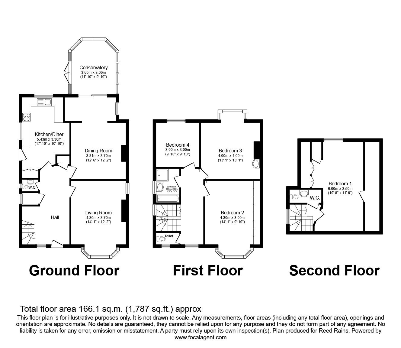 Floorplan of 4 bedroom Detached House for sale, Hobgate, York, North Yorkshire, YO24