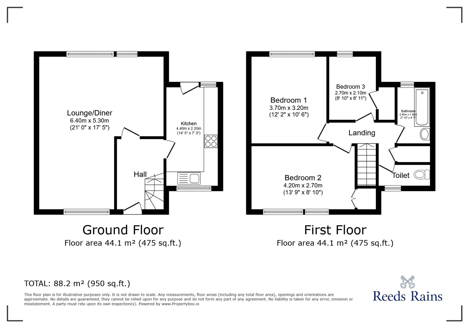 Floorplan of 3 bedroom Semi Detached House for sale, Woodlea Grove, York, North Yorkshire, YO26