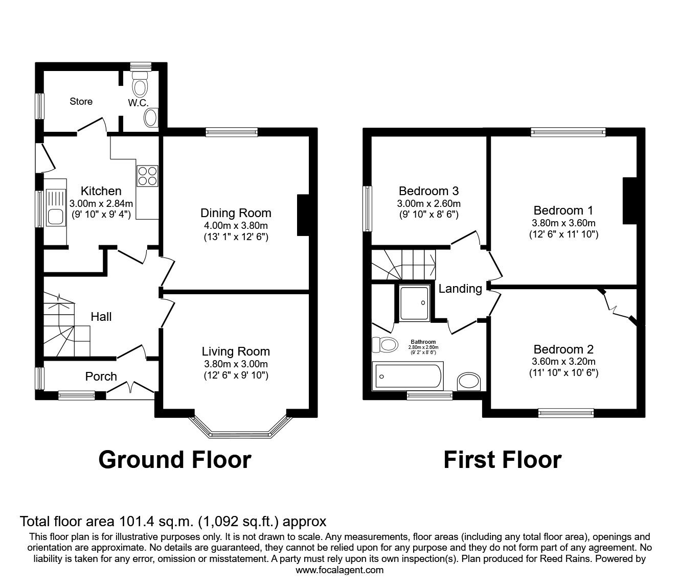 Floorplan of 3 bedroom Semi Detached House to rent, The Knoll, York, North Yorkshire, YO24