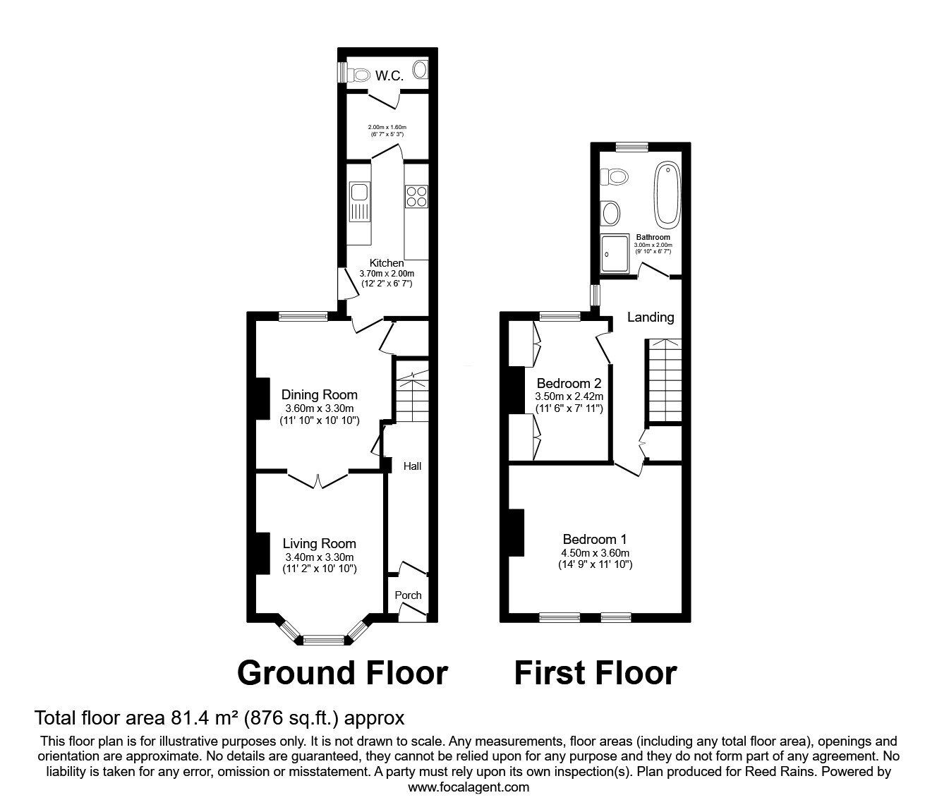 Floorplan of 2 bedroom Mid Terrace House for sale, Dodgson Terrace, York, North Yorkshire, YO26