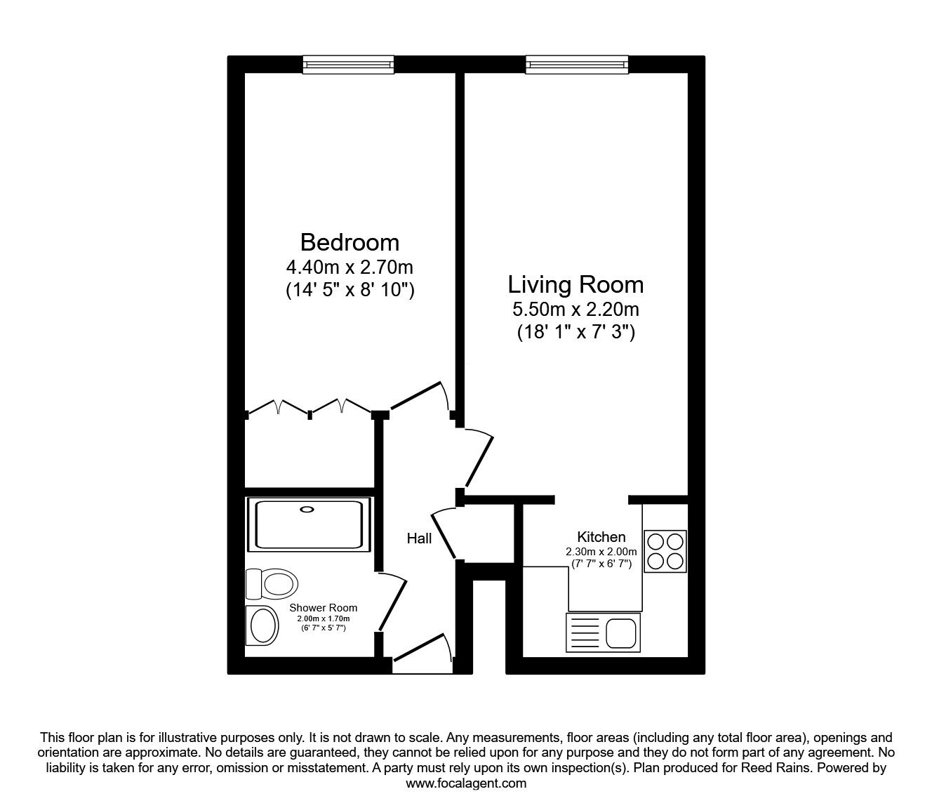 Floorplan of 1 bedroom  Flat for sale, Front Street, Acomb, North Yorkshire, YO24