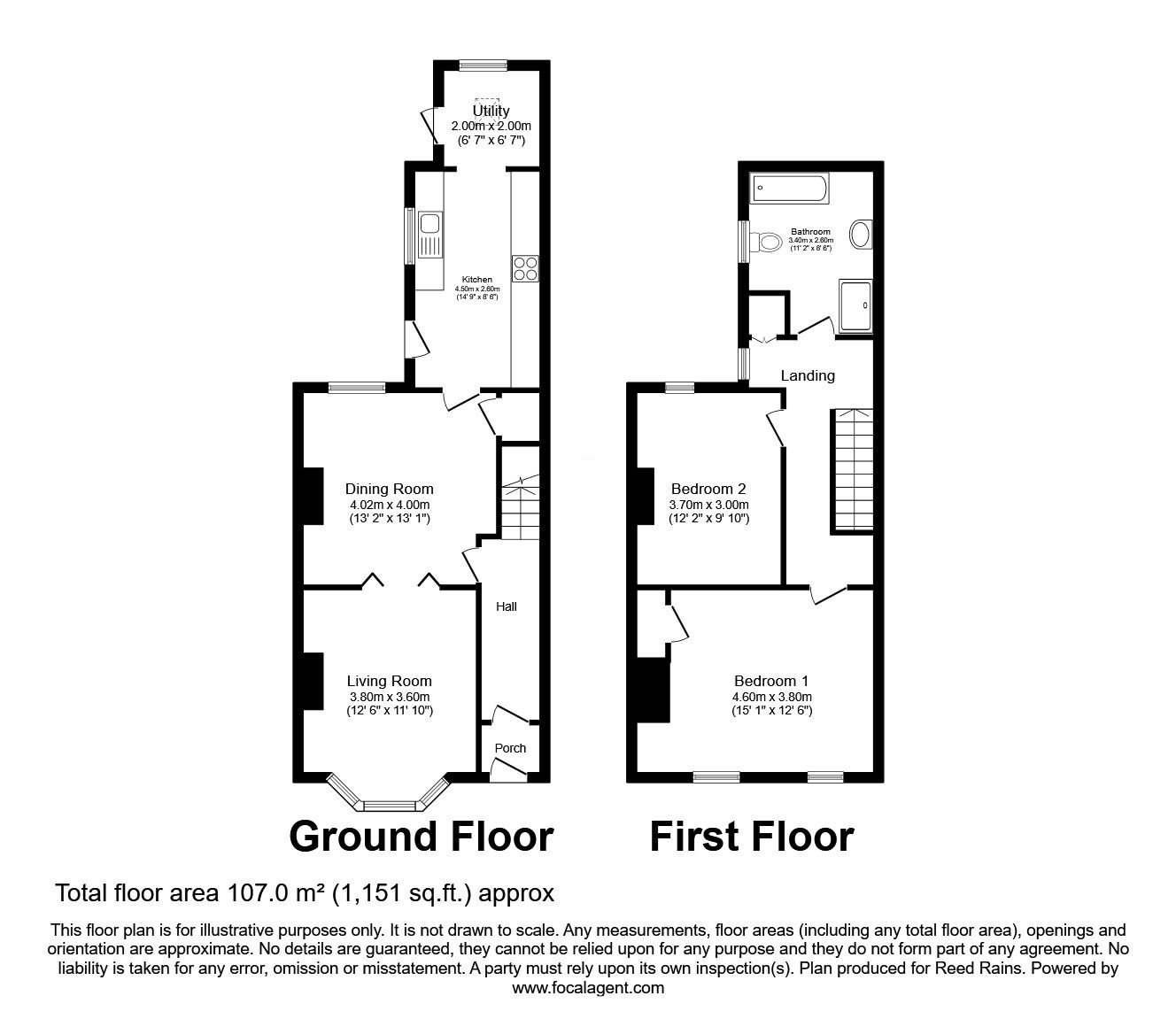 Floorplan of 2 bedroom Mid Terrace House for sale, Lindley Street, York, North Yorkshire, YO24