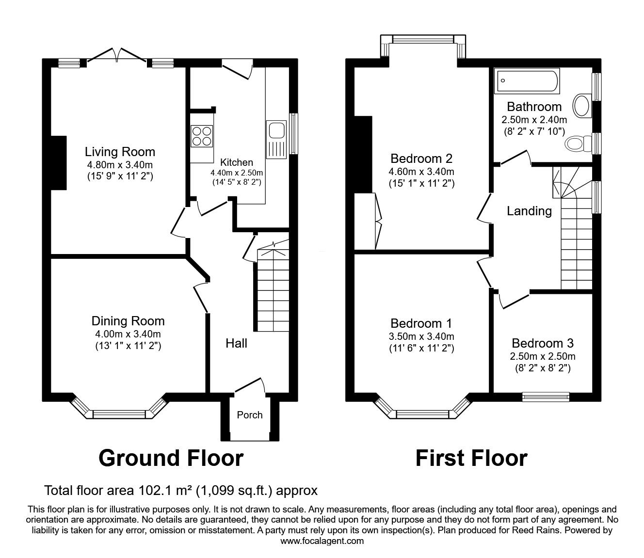 Floorplan of 3 bedroom Semi Detached House for sale, Boroughbridge Road, York, North Yorkshire, YO26