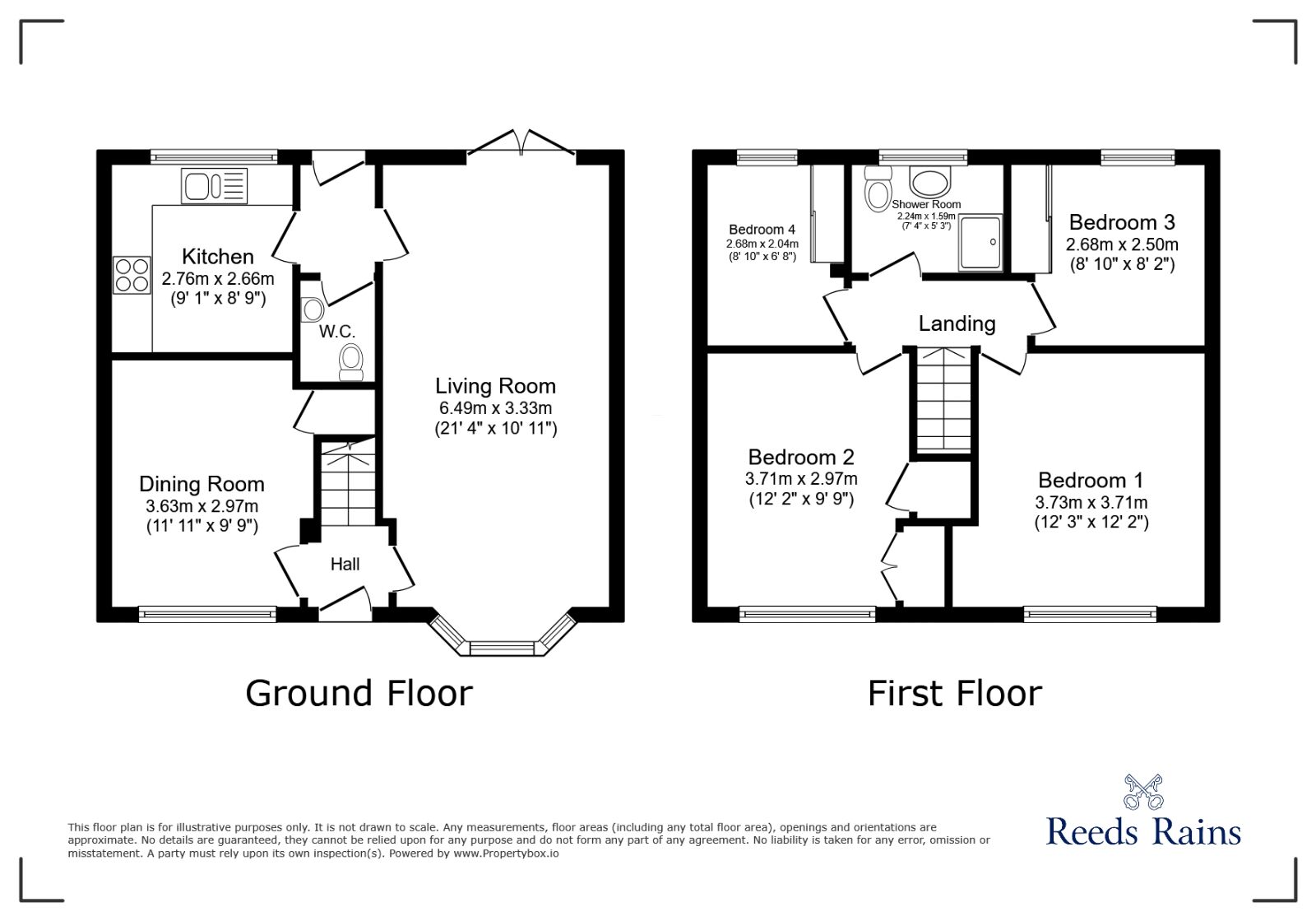 Floorplan of 4 bedroom Detached House for sale, The Gallops, York, North Yorkshire, YO24