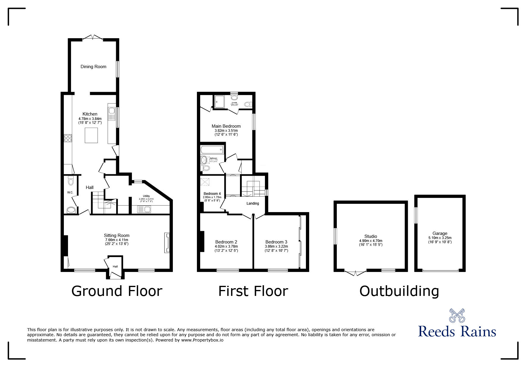 Floorplan of 4 bedroom Detached House to rent, Grange Lane, York, North Yorkshire, YO26