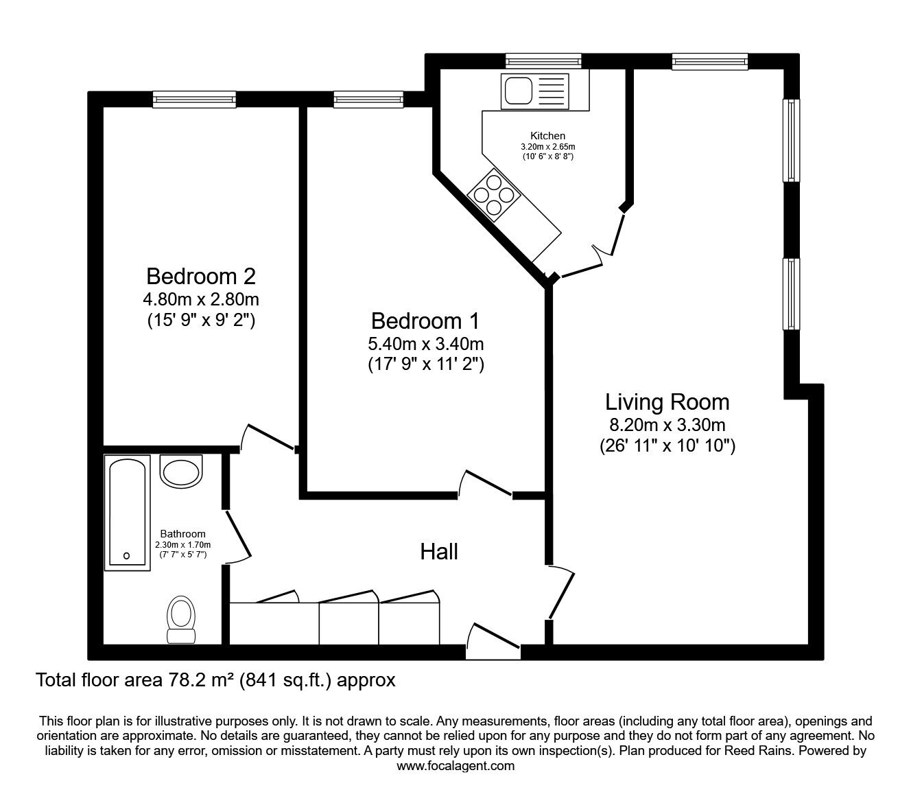 Floorplan of 2 bedroom  Flat for sale, Acomb Road, York, North Yorkshire, YO24