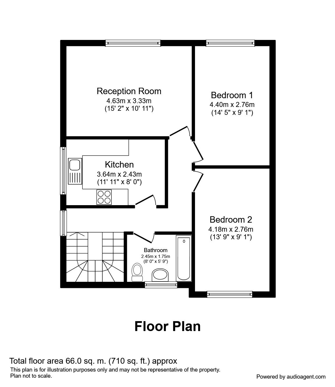 Floorplan of 2 bedroom  Flat to rent, Boroughbridge Road, York, North Yorkshire, YO26