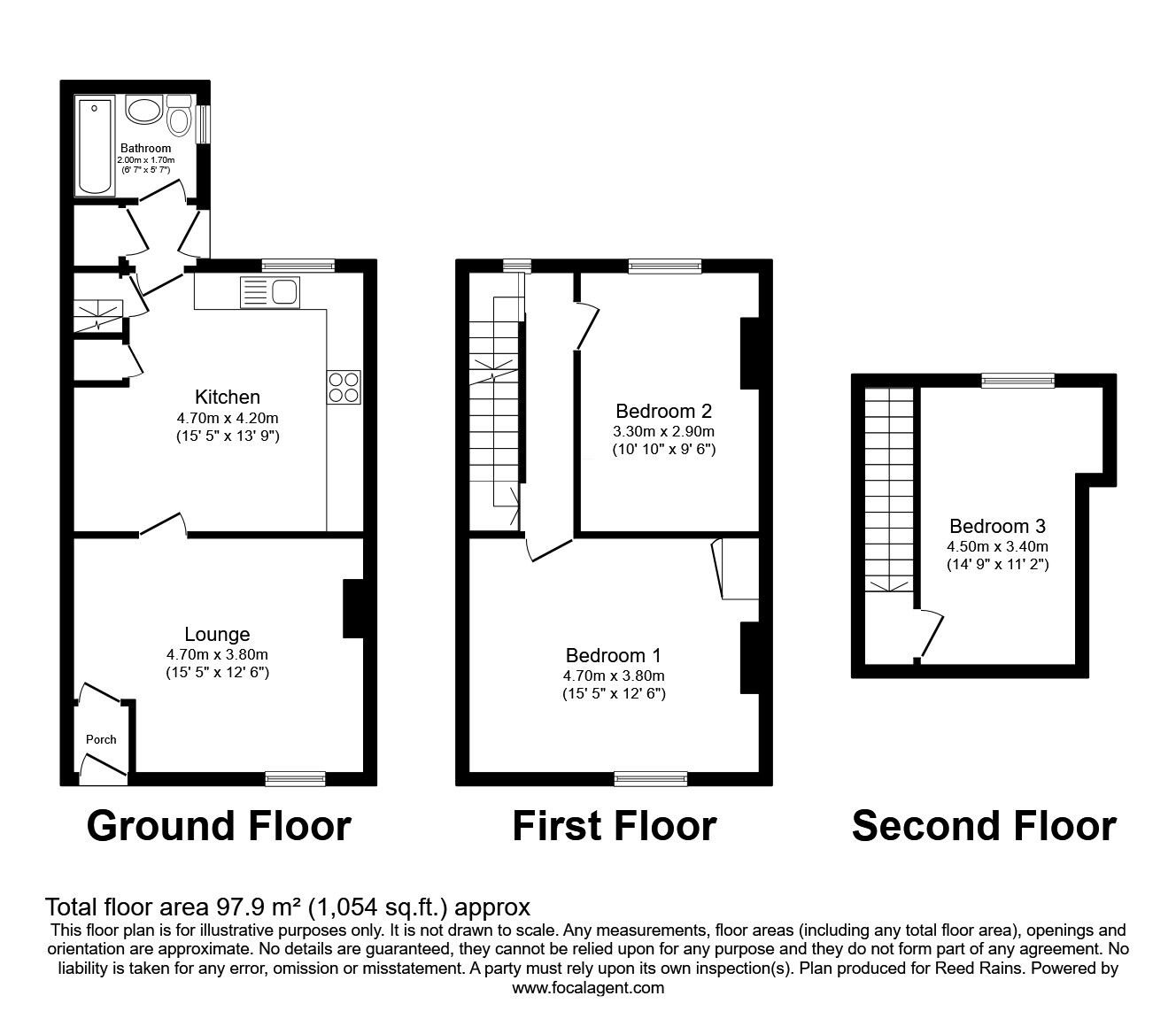 Floorplan of 3 bedroom Mid Terrace House for sale, Severus Street, York, North Yorkshire, YO24