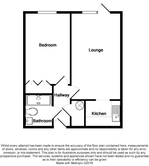 Floorplan of 1 bedroom  Flat for sale, Front Street, Acomb, North Yorkshire, YO24