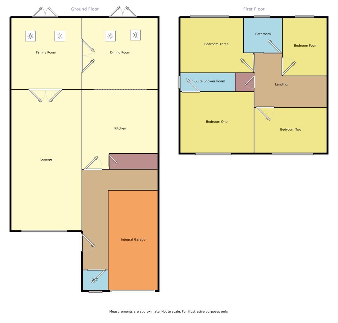 Floorplan of 4 bedroom Detached House to rent, Kingsbridge Drive, Dukinfield, Greater Manchester, SK16