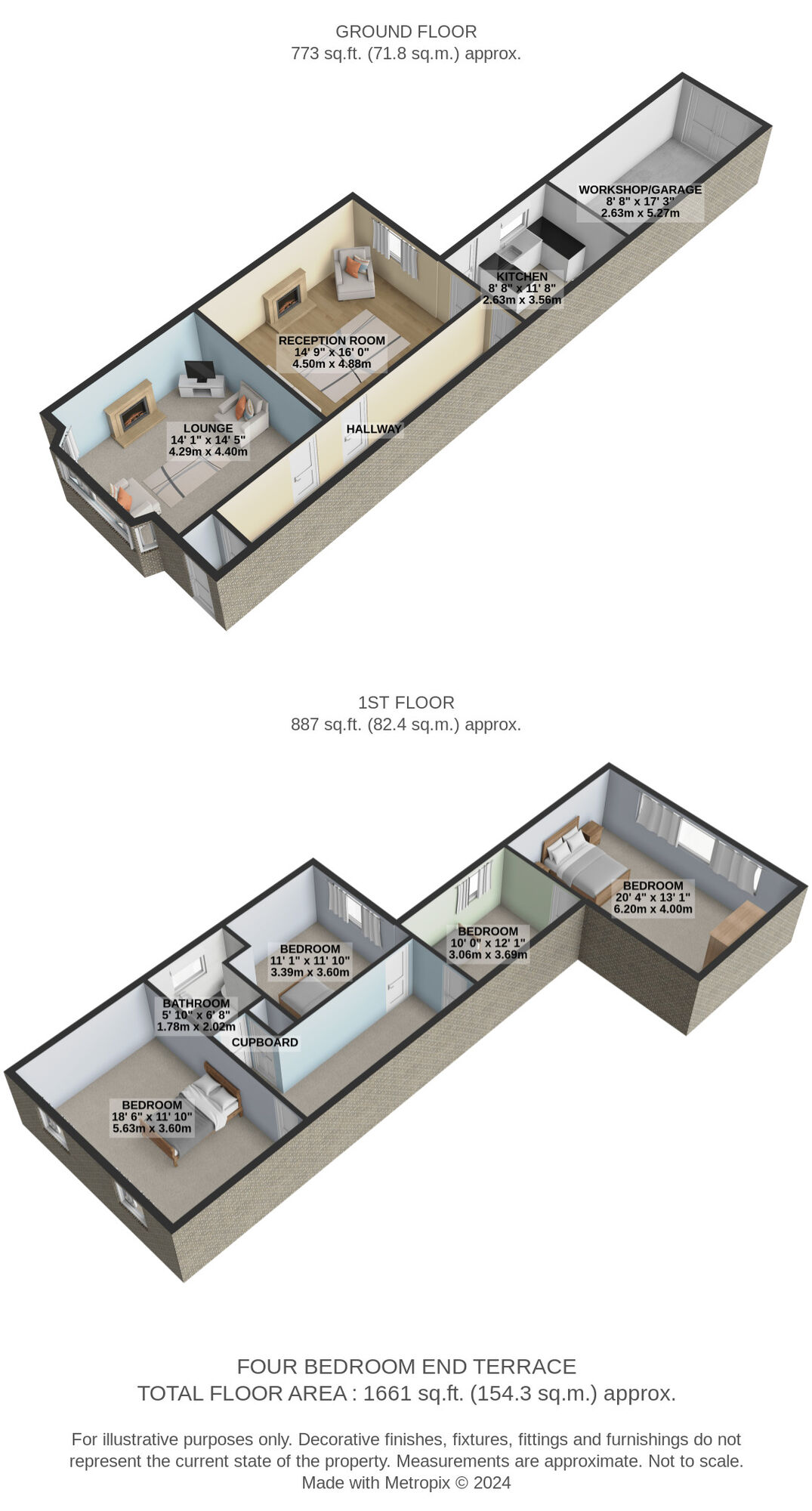 Floorplan of 4 bedroom End Terrace House for sale, Oldham Road, Ashton-under-Lyne, Greater Manchester, OL7