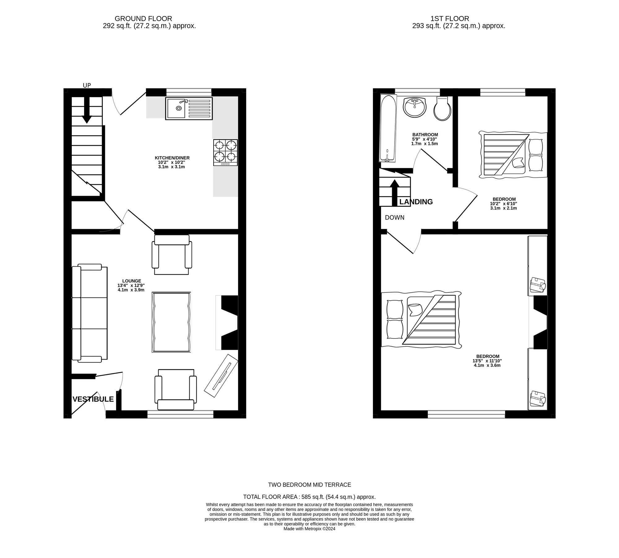 Floorplan of 2 bedroom Mid Terrace House for sale, New Lees Street, Ashton-under-Lyne, Greater Manchester, OL6