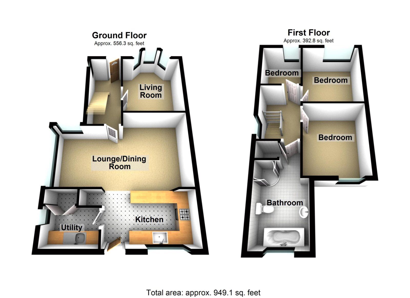 Floorplan of 3 bedroom Semi Detached House for sale, Clonlee Drive, Belfast, County Antrim, BT4