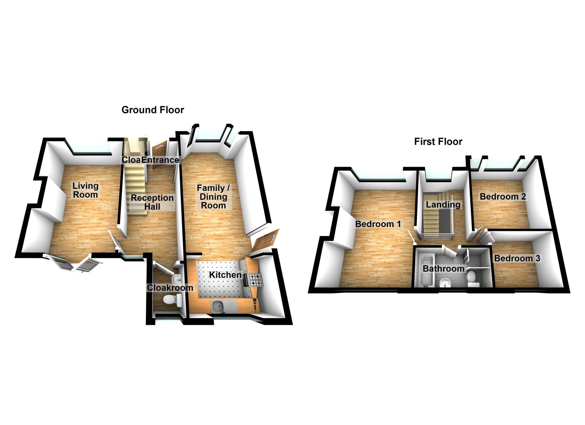 Floorplan of 3 bedroom Semi Detached House for sale, Kings Drive, Belfast, County Antrim, BT5