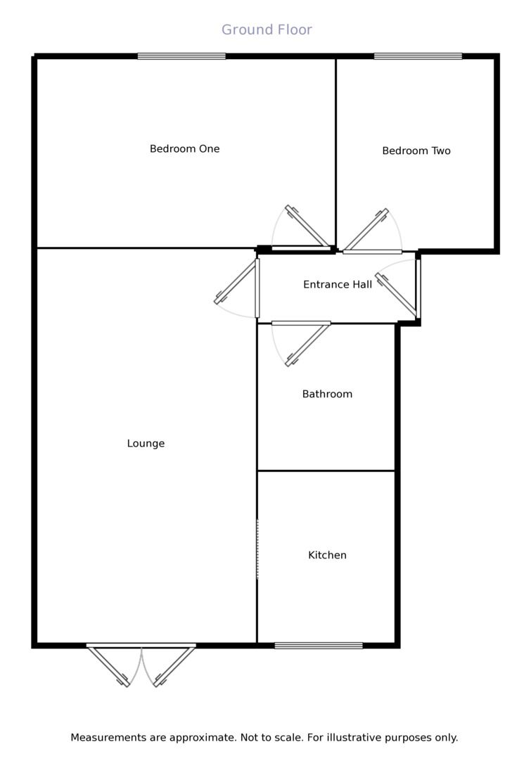 Floorplan of 2 bedroom  Flat for sale, Fareham Close, Walton-le-Dale, Preston, PR5