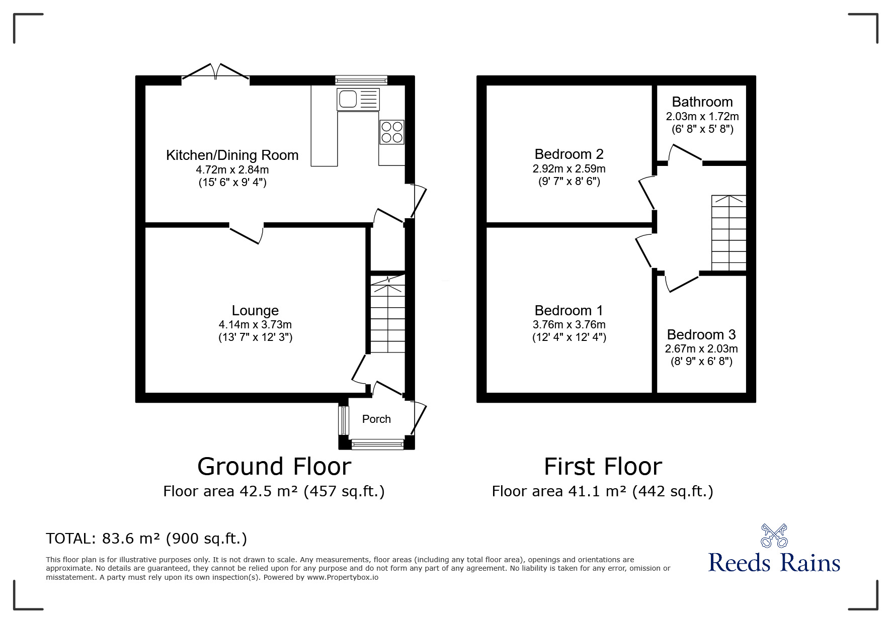 Floorplan of 3 bedroom Semi Detached House for sale, School Field, Bamber Bridge, Preston, PR5