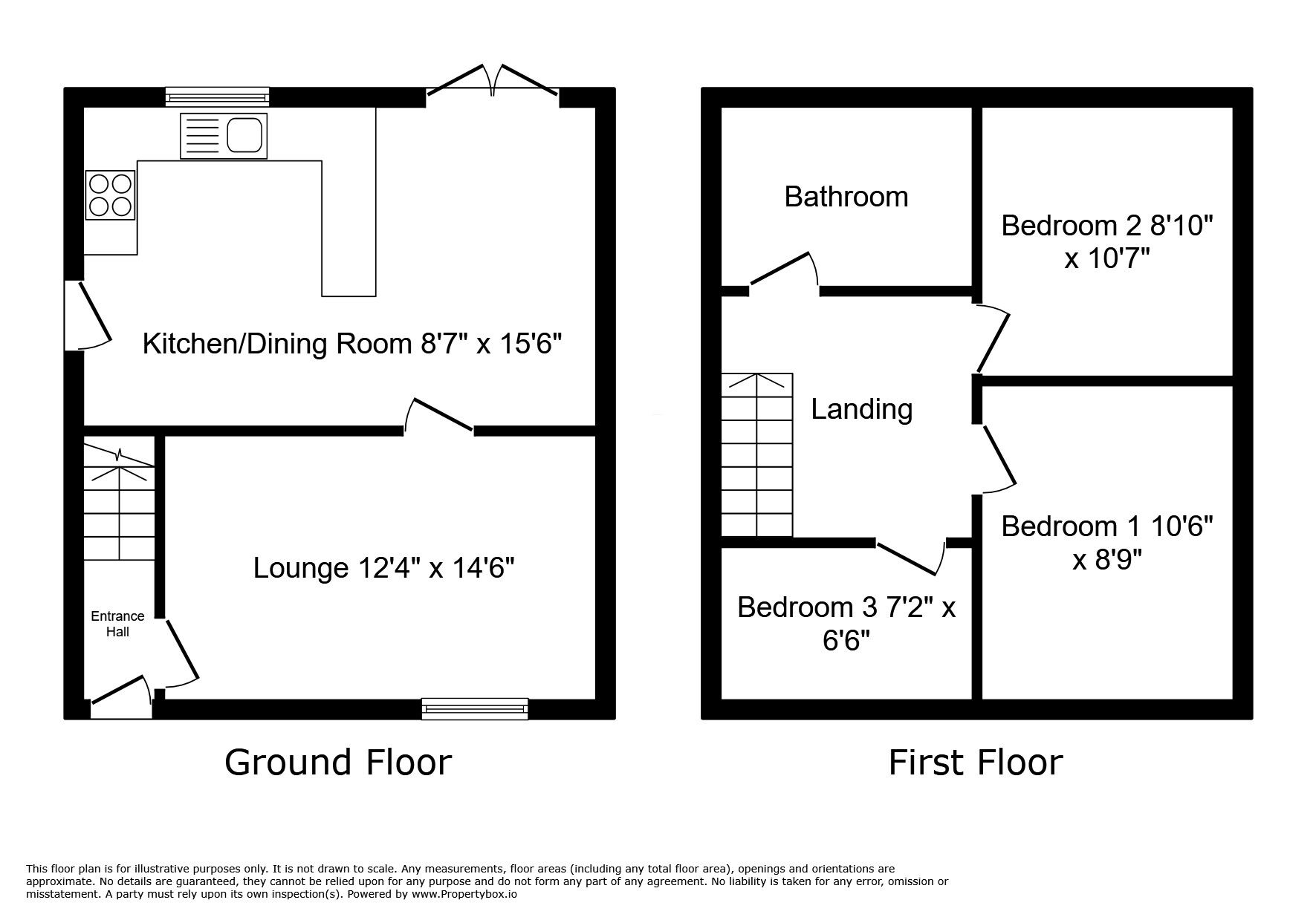 Floorplan of 3 bedroom Semi Detached House for sale, Masonfield, Bamber Bridge, Preston, PR5