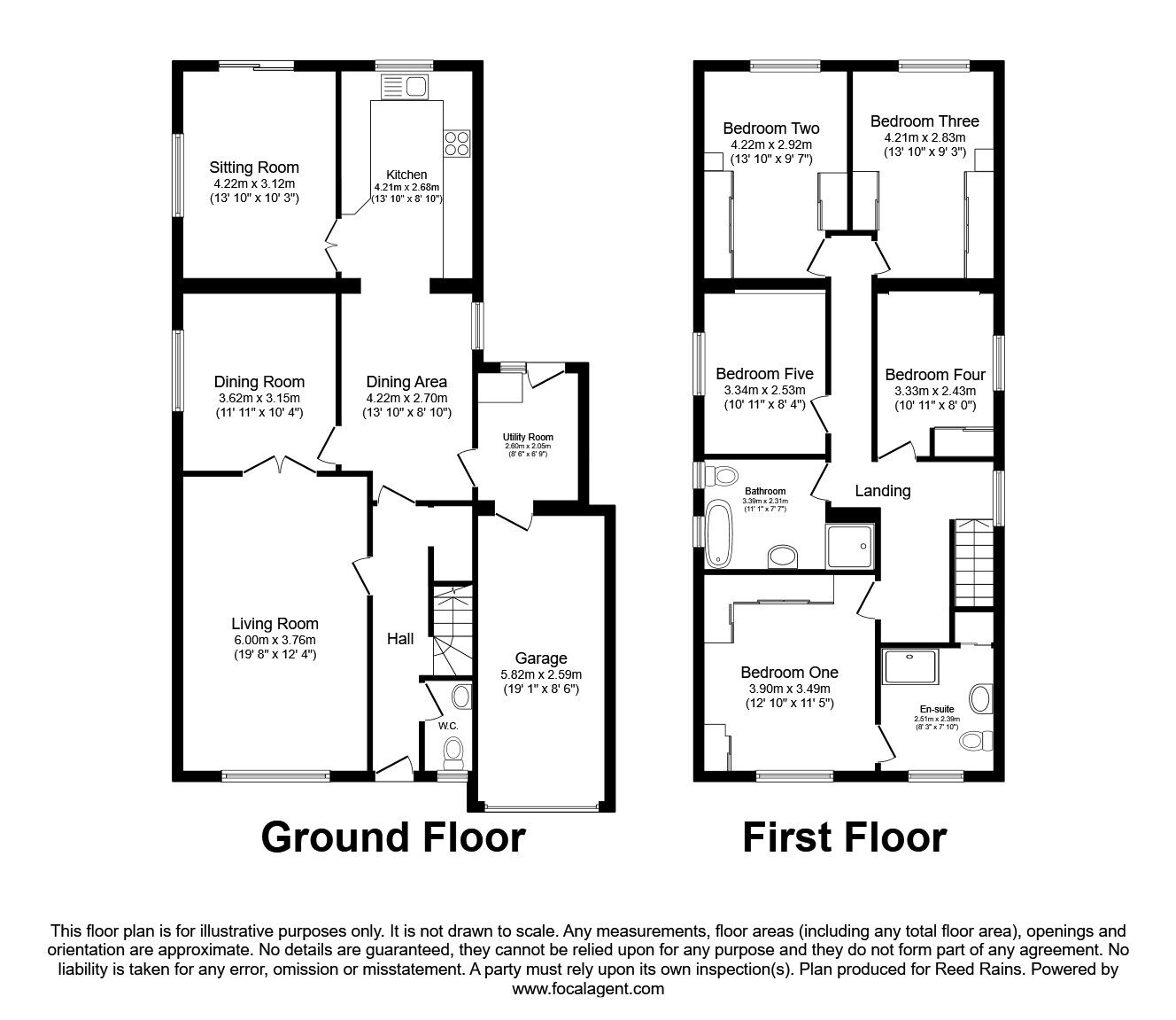 Floorplan of 5 bedroom Detached House for sale, Fowler Close, Hoghton, Preston, PR5