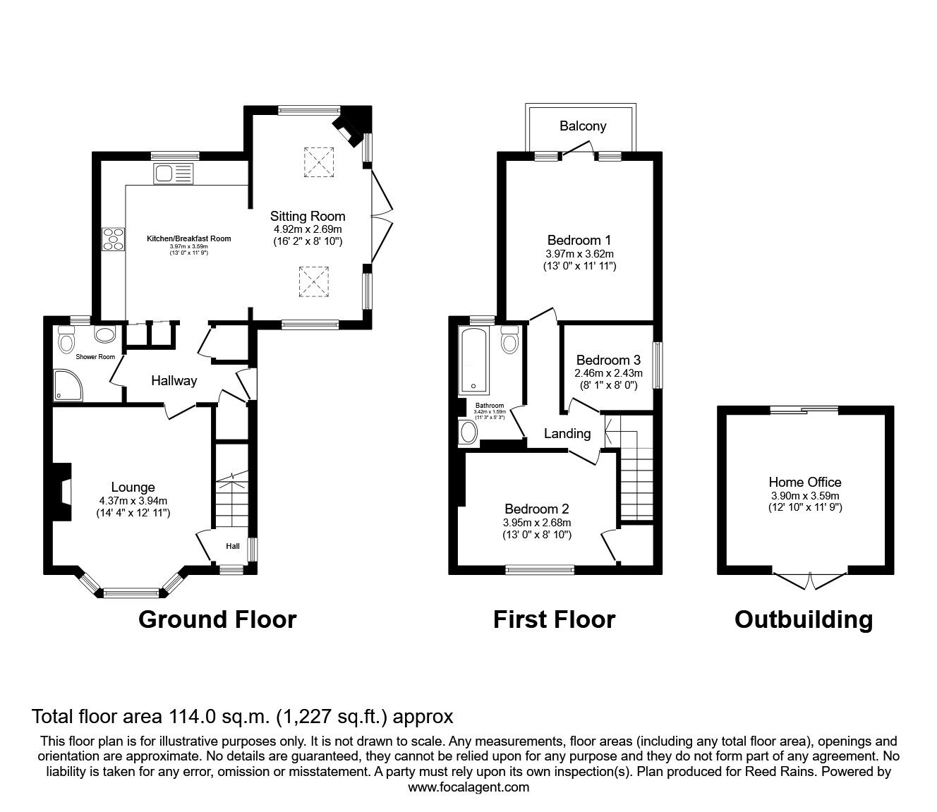 Floorplan of 3 bedroom Semi Detached House for sale, Woodcock Estate, Lostock Hall, Lancashire, PR5