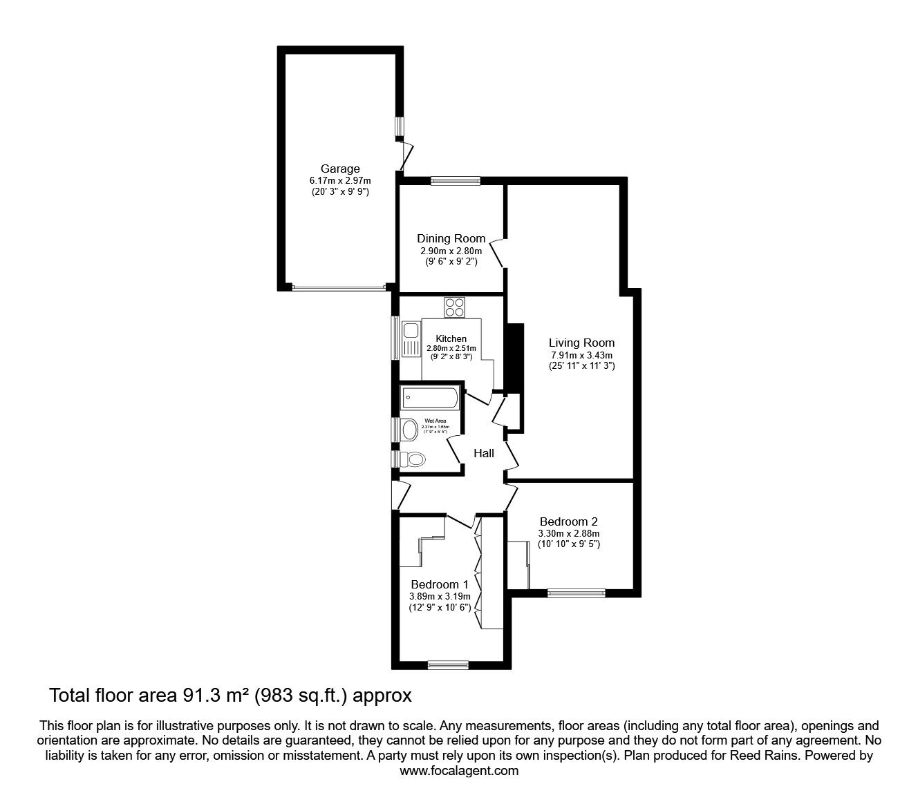 2 Bedroom Semi Detached Bungalow For Sale Coniston Drive Walton Le