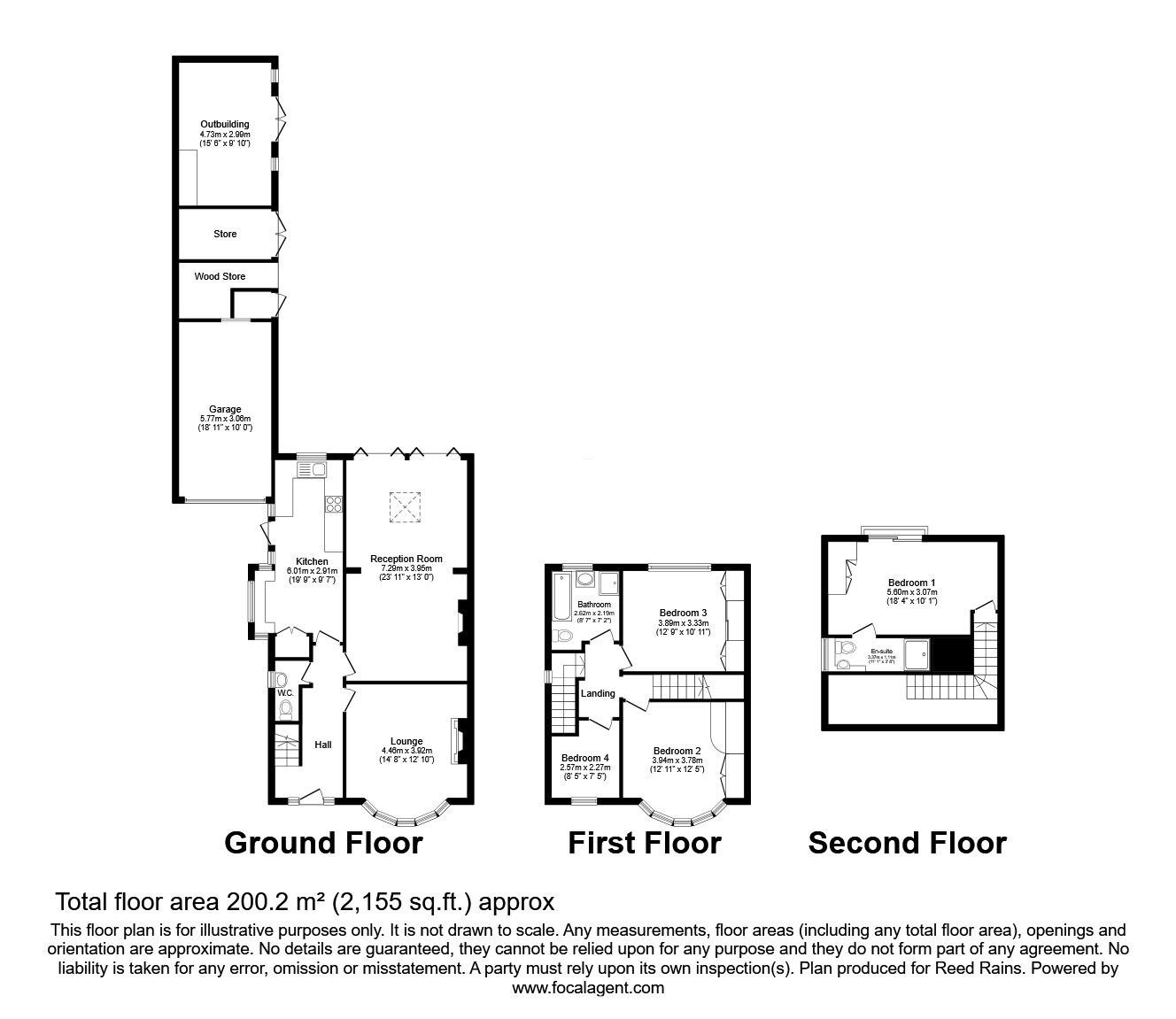 Floorplan of 4 bedroom Semi Detached House for sale, Station Road, Hoghton, Preston, PR5