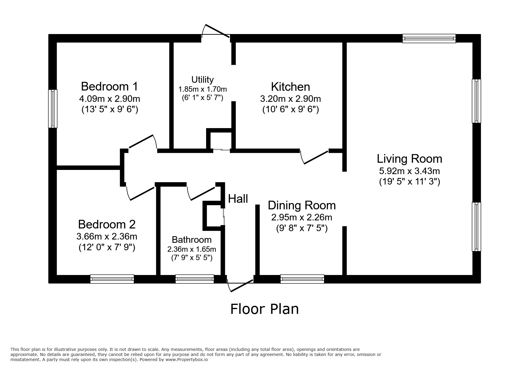 Floorplan of 2 bedroom Detached Property for sale, Oakland Glen, Walton-le-Dale, Lancashire, PR5