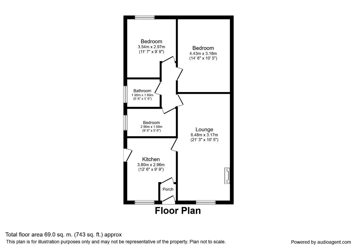 Floorplan of 3 bedroom Detached Bungalow for sale, Carr Field, Bamber Bridge, Lancashire, PR5