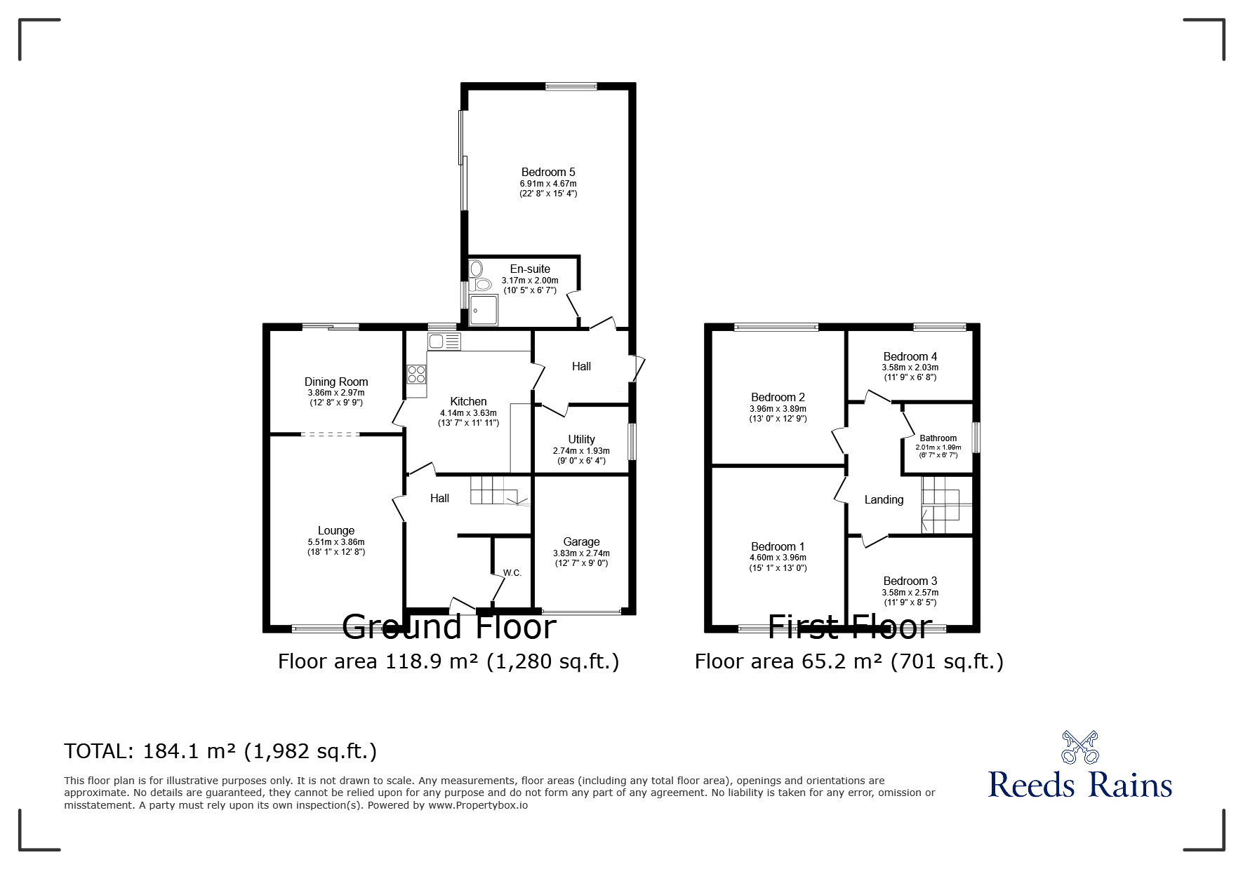 Floorplan of 5 bedroom Detached House for sale, Warrenside Close, Ramsgreave, Lancashire, BB1