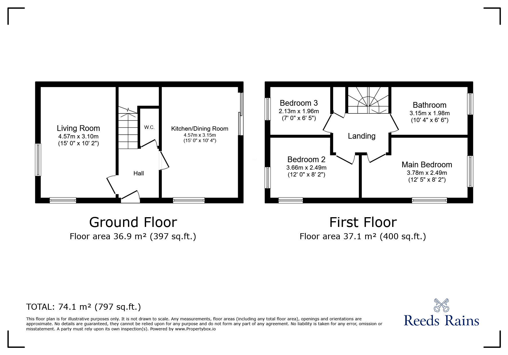 Floorplan of 3 bedroom Semi Detached House for sale, Grey Gables Avenue, Bamber Bridge, Lancashire, PR5