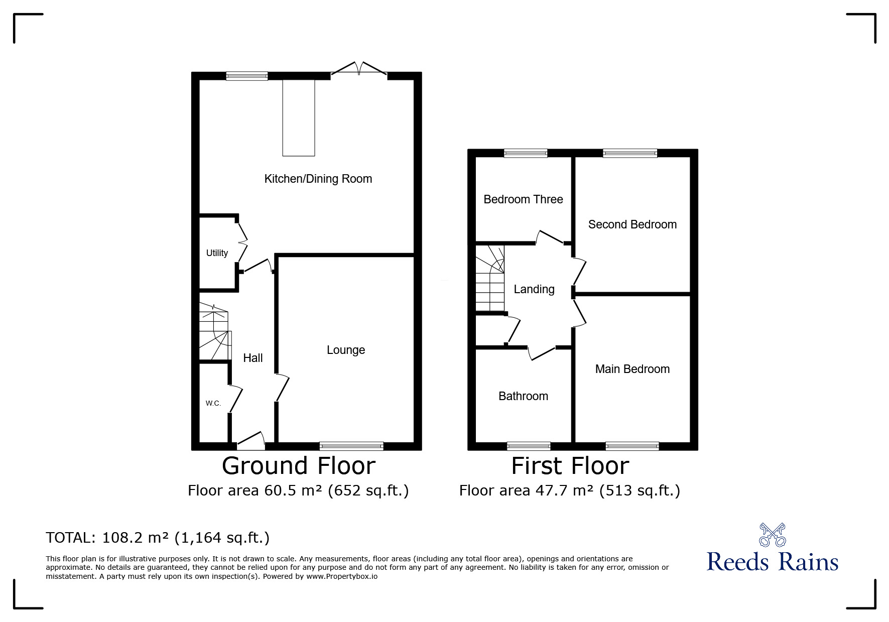 Floorplan of 3 bedroom Semi Detached House for sale, Shuttle Road, Bamber Bridge, Lancashire, PR5