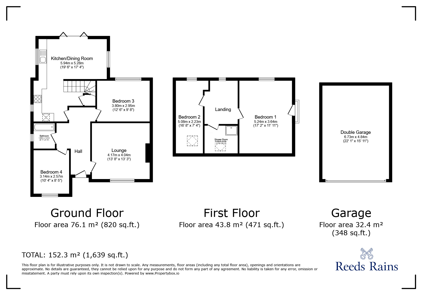 Floorplan of 4 bedroom Semi Detached Bungalow for sale, Brindle Road, Bamber Bridge, Lancashire, PR5