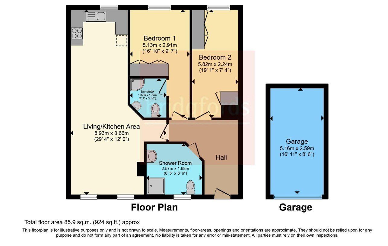 Floorplan of 2 bedroom  Flat for sale, Abbotts Close, Walton-le-Dale, Lancashire, PR5