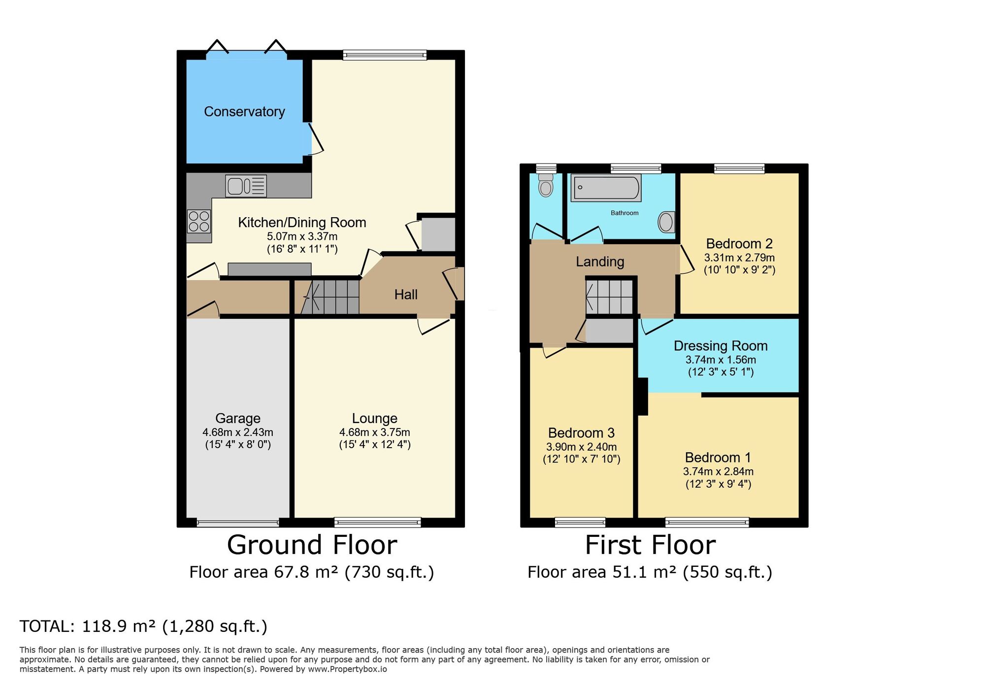 Floorplan of 3 bedroom Semi Detached House for sale, River Close, Bedworth, Warwickshire, CV12