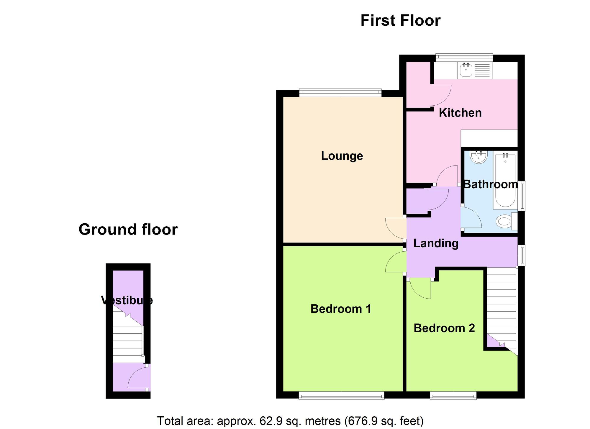 Floorplan of 2 bedroom  Flat for sale, Canon Drive, Coventry, Warwickshire, CV7