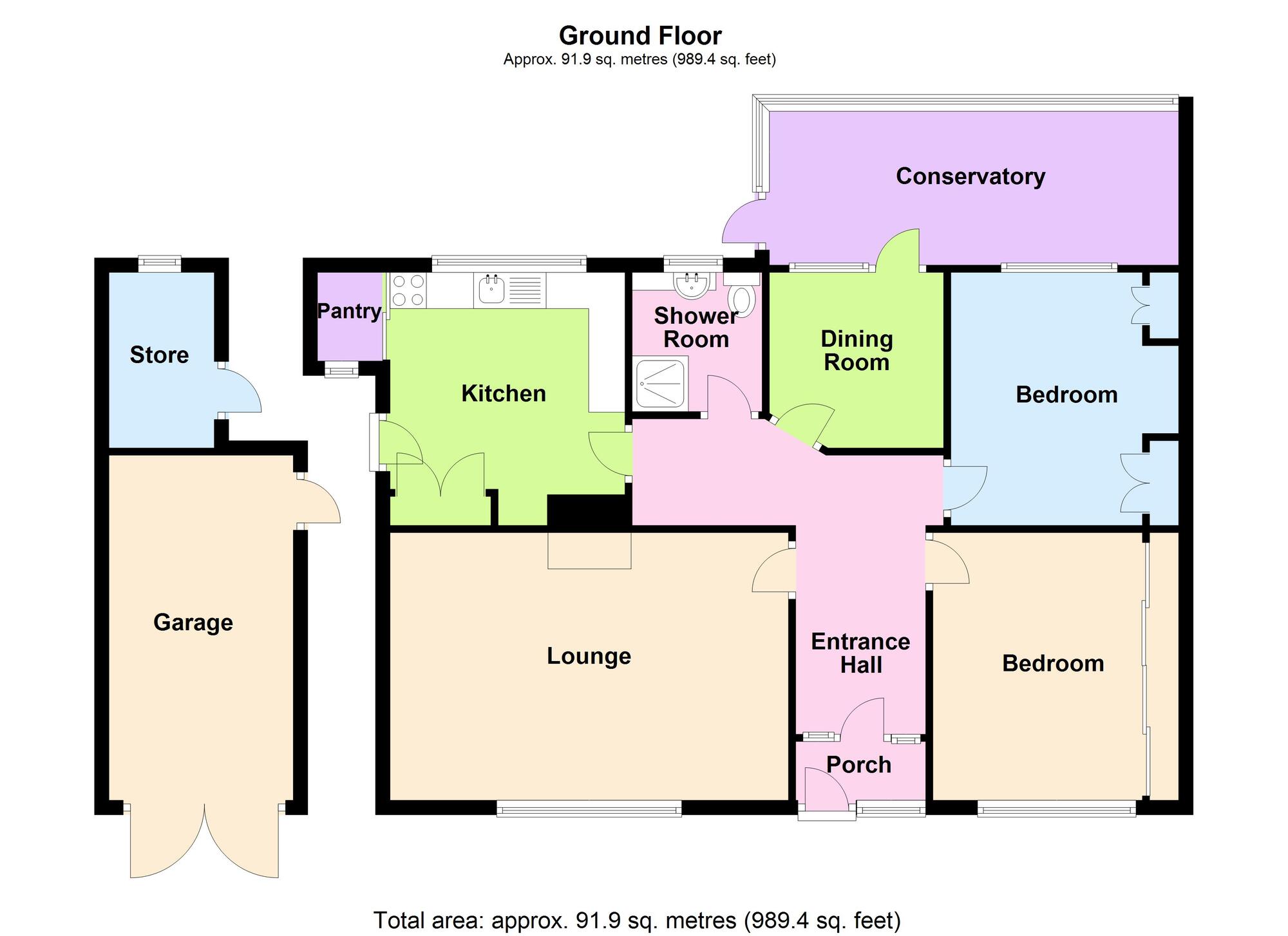 Floorplan of 3 bedroom Detached Bungalow for sale, Heath Road, Bedworth, Warwickshire, CV12