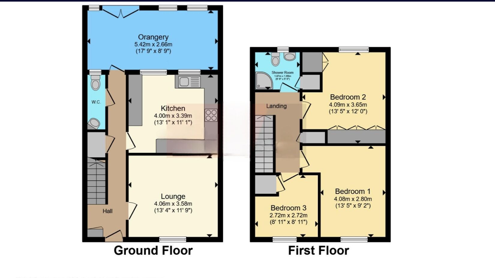 Floorplan of 3 bedroom End Terrace House for sale, Rectory Close, Exhall, Warwickshire, CV7