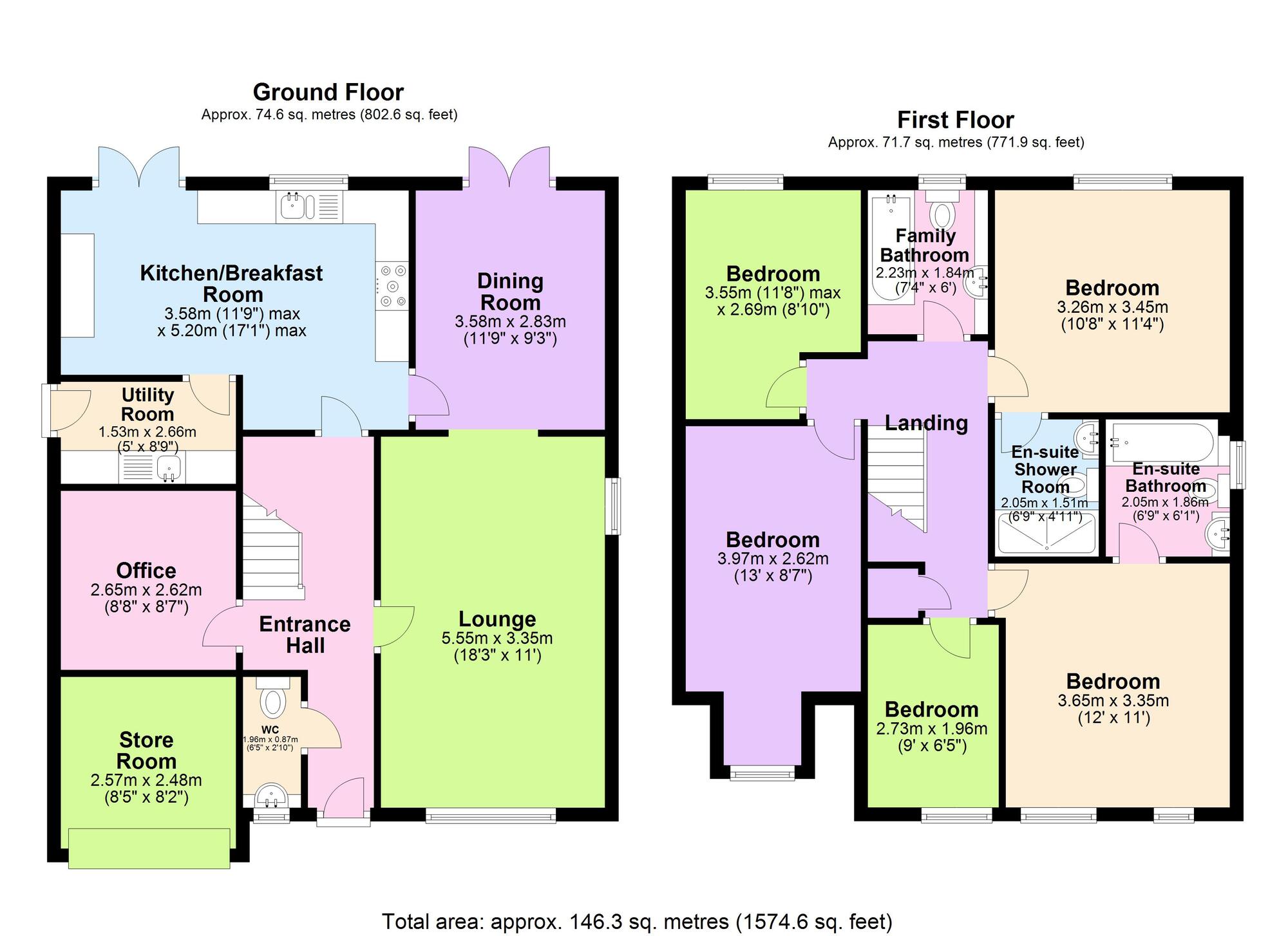 Floorplan of 5 bedroom Detached House for sale, Primrose Drive, Bedworth, Warwickshire, CV12