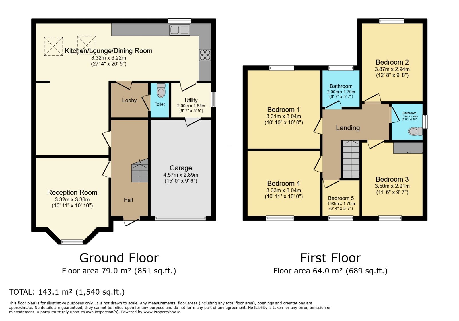 Floorplan of 5 bedroom Semi Detached House for sale, Orchard Street, Bedworth, Warwickshire, CV12