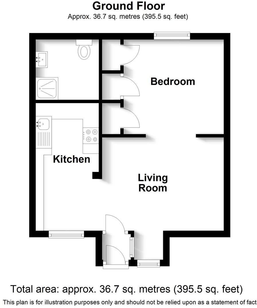 Floorplan of 1 bedroom  Flat for sale, Taylor Court, Warwick, Warwickshire, CV34