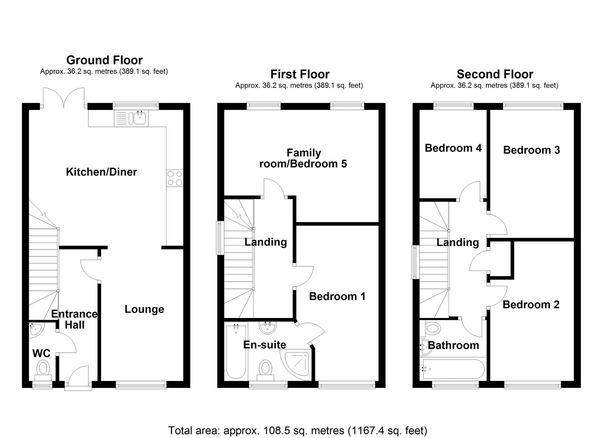 Floorplan of 4 bedroom Semi Detached House for sale, Dalehouse Lane, Kenilworth, Warwickshire, CV8