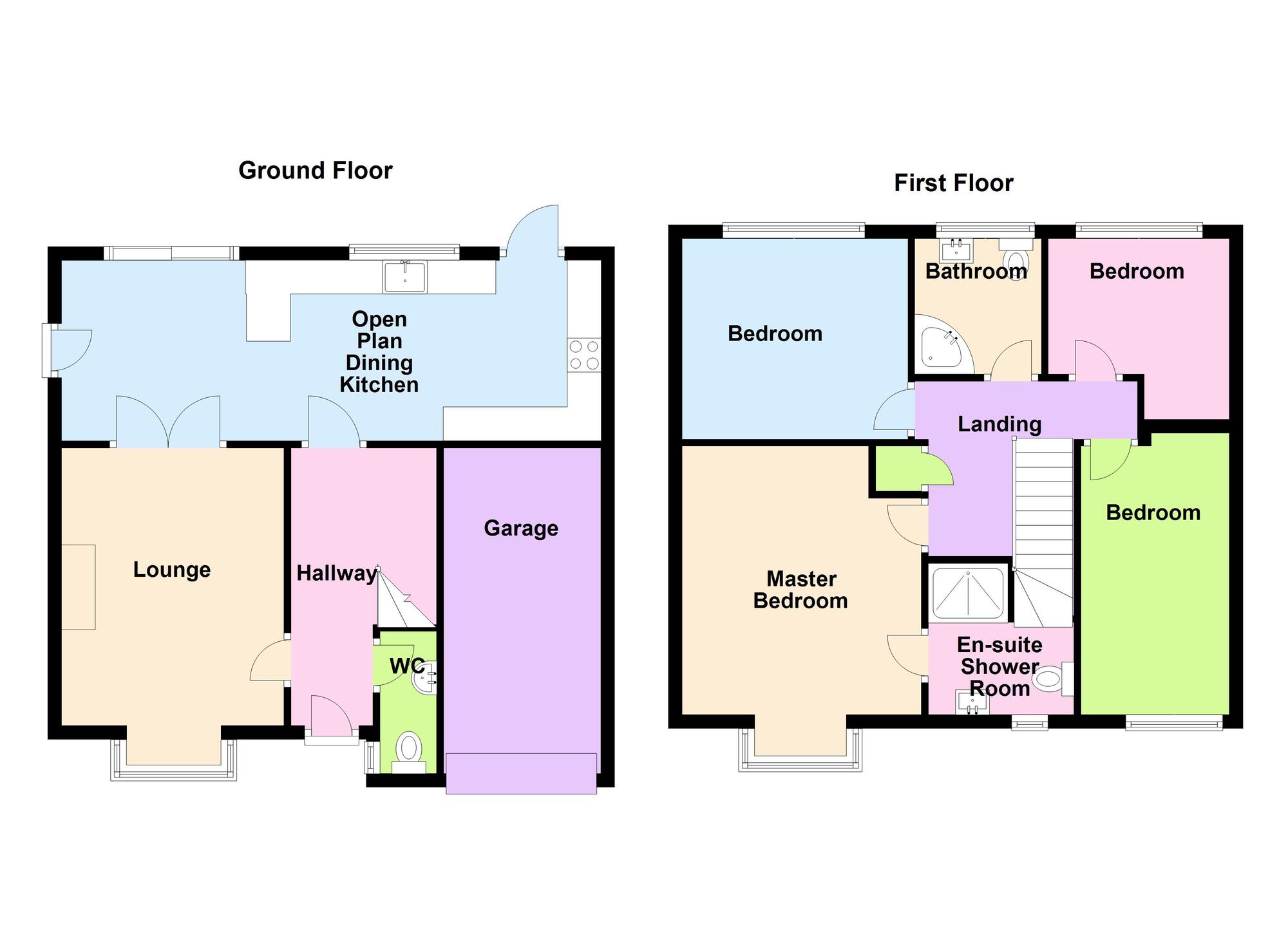 Floorplan of 4 bedroom Detached House for sale, The Sycamores, Bedworth, Warwickshire, CV12