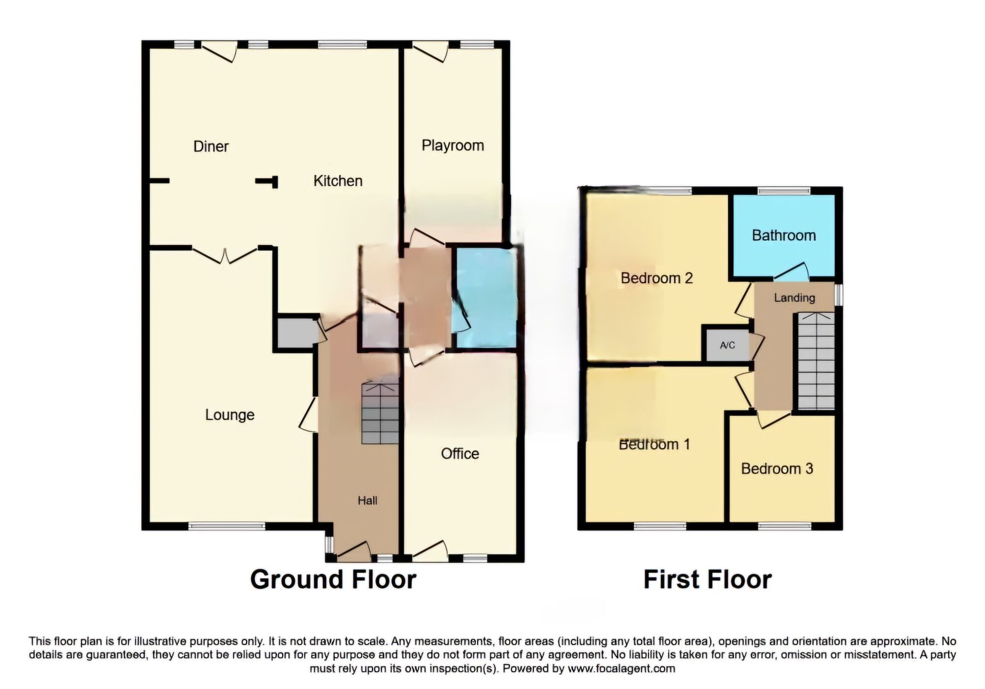 Floorplan of 4 bedroom Semi Detached House for sale, Priorsfield Road, Kenilworth, Warwickshire, CV8