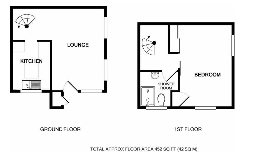 Floorplan of 1 bedroom End Terrace House to rent, Ebourne Close, Kenilworth, Warwickshire, CV8