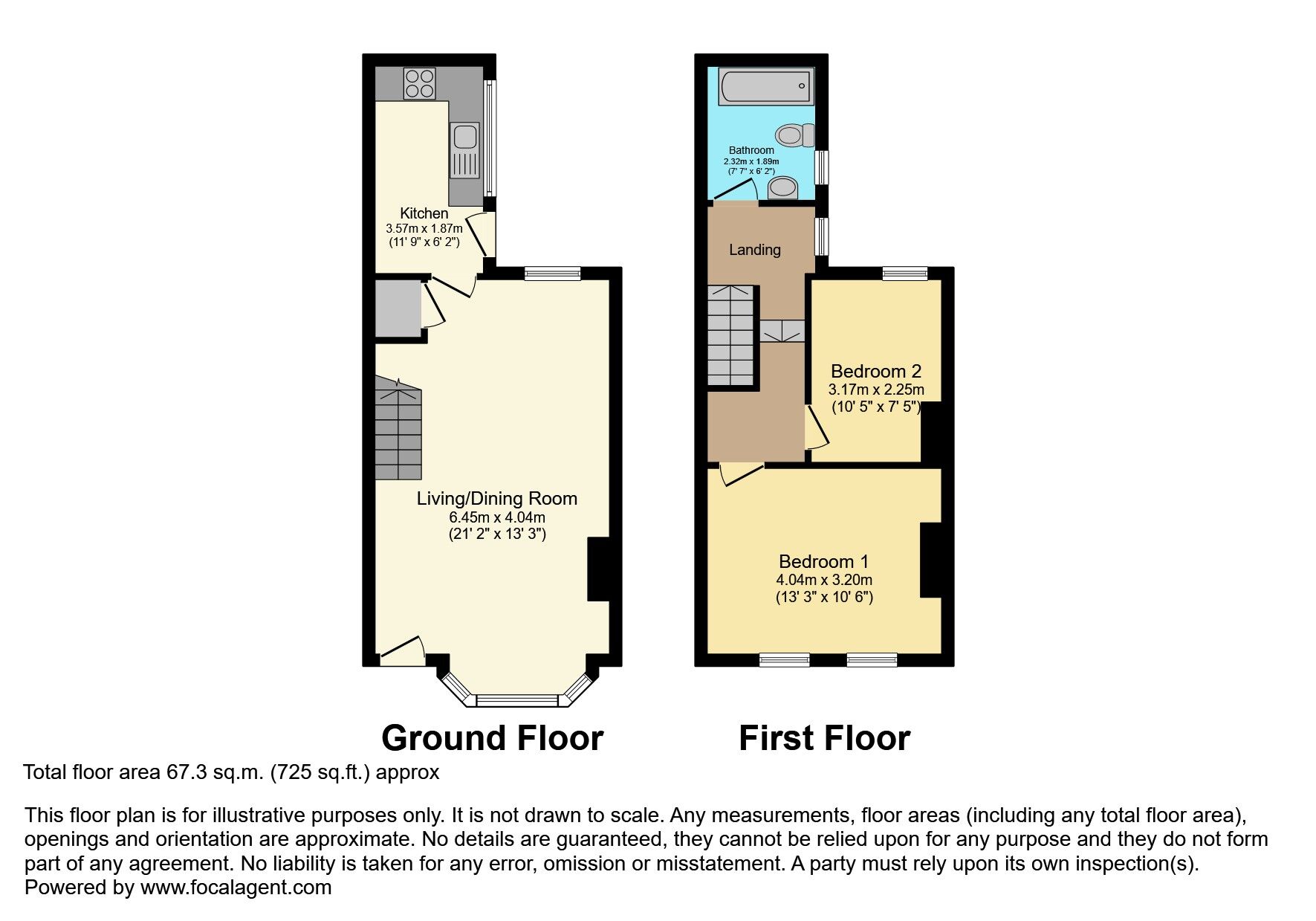 Floorplan of 2 bedroom Mid Terrace House for sale, Tates Avenue, Belfast, BT9