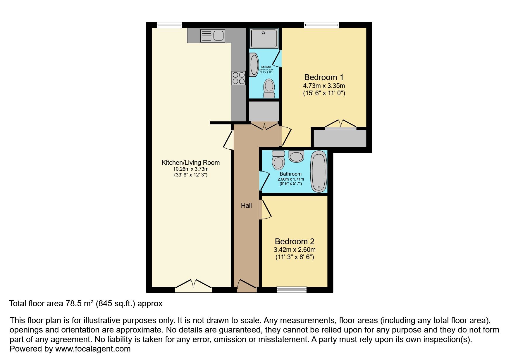 Floorplan of 2 bedroom  Flat for sale, Wellwood Street, Belfast, County Antrim, BT12