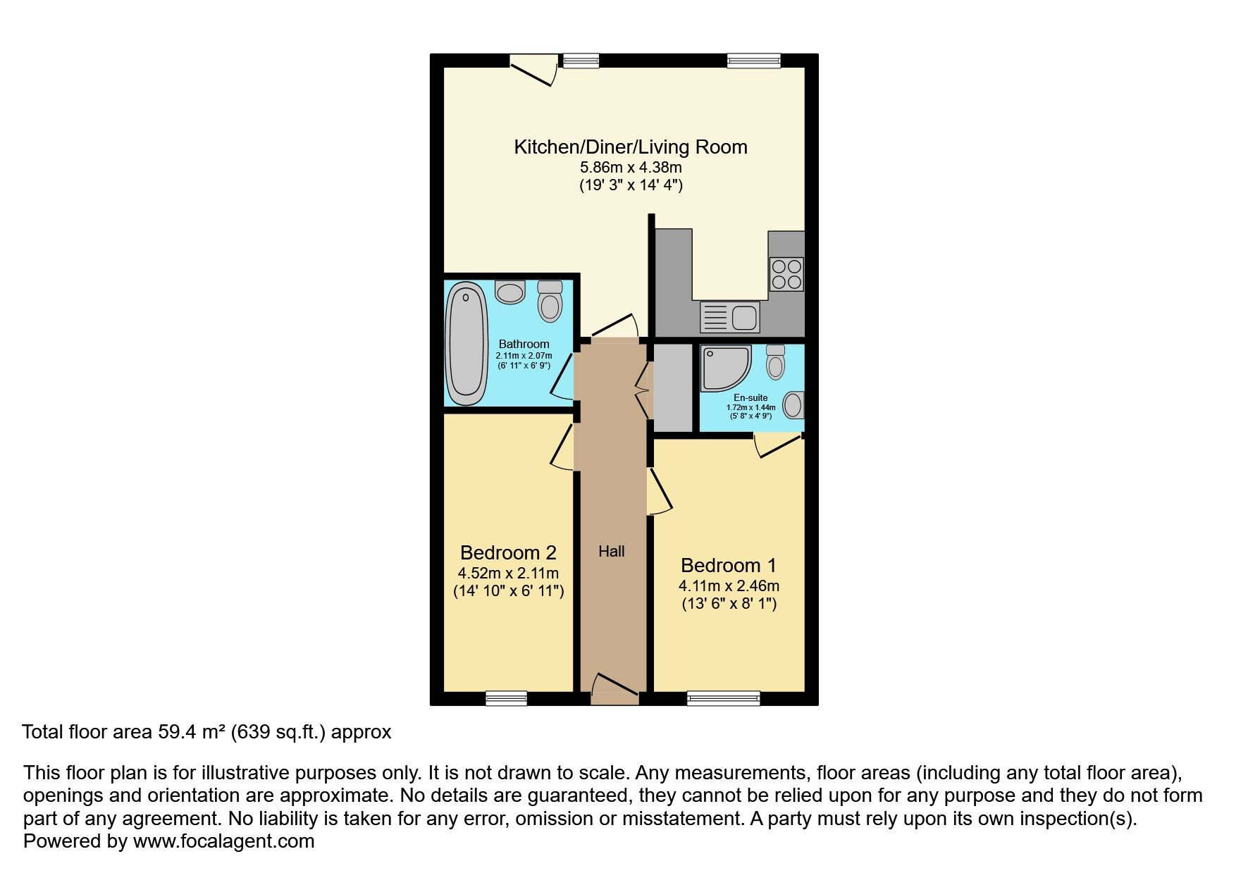 Floorplan of 2 bedroom  Flat for sale, College Court Central, Belfast, BT1